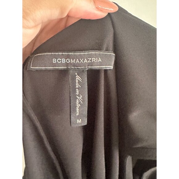 BCBGMAXAZRIA Black Red Batwing Top Size Medium - Picture 5 of 6